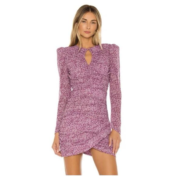 Bardot Charlotte Ruched Floral Mini Dress Pink Haze XS - Picture 1 of 10